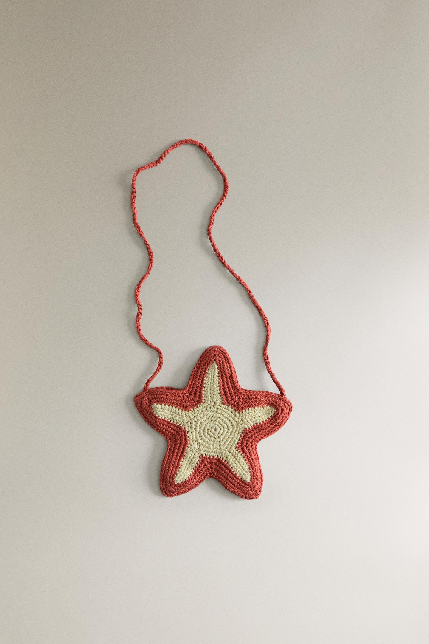 Детская сумка Zara Knitted Star, цвет: Красный — фото 3
