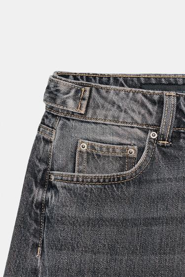 Z1975 WIDE LEG MID-WAIST SEAM JEANS - Grey by Zara - Image 9