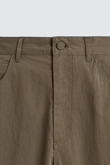 PANTALON COUPE CURVED - Kaki de Zara - Image 8