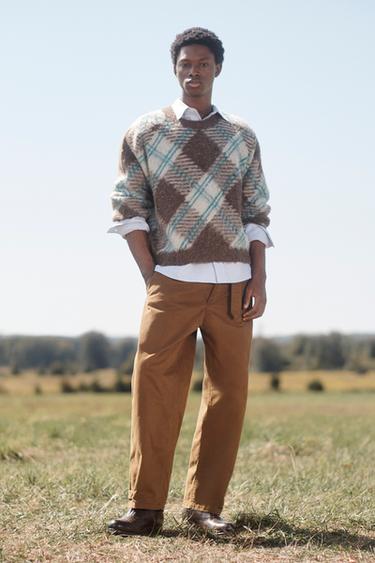 LIMITED EDITION GEOMETRIC JACQUARD SWEATER - Light blue by Zara - Image 0