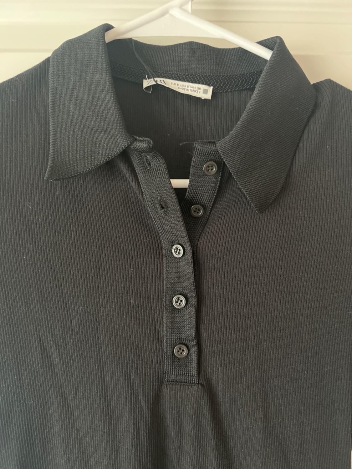 RIBBED POLO COLLAR SHIRT - Image 3