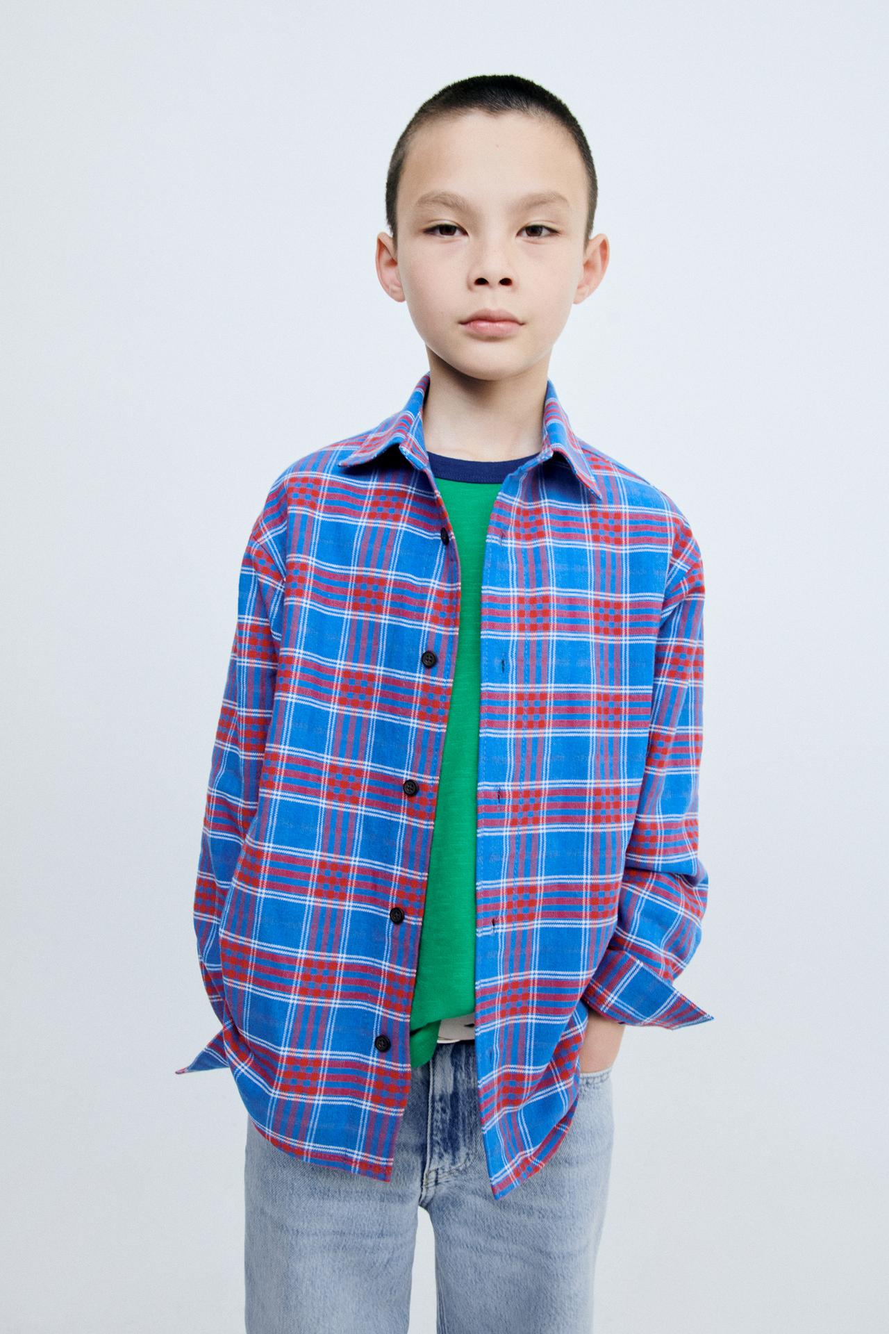 STORIESZ - PLAID PRINT SHIRT — Red