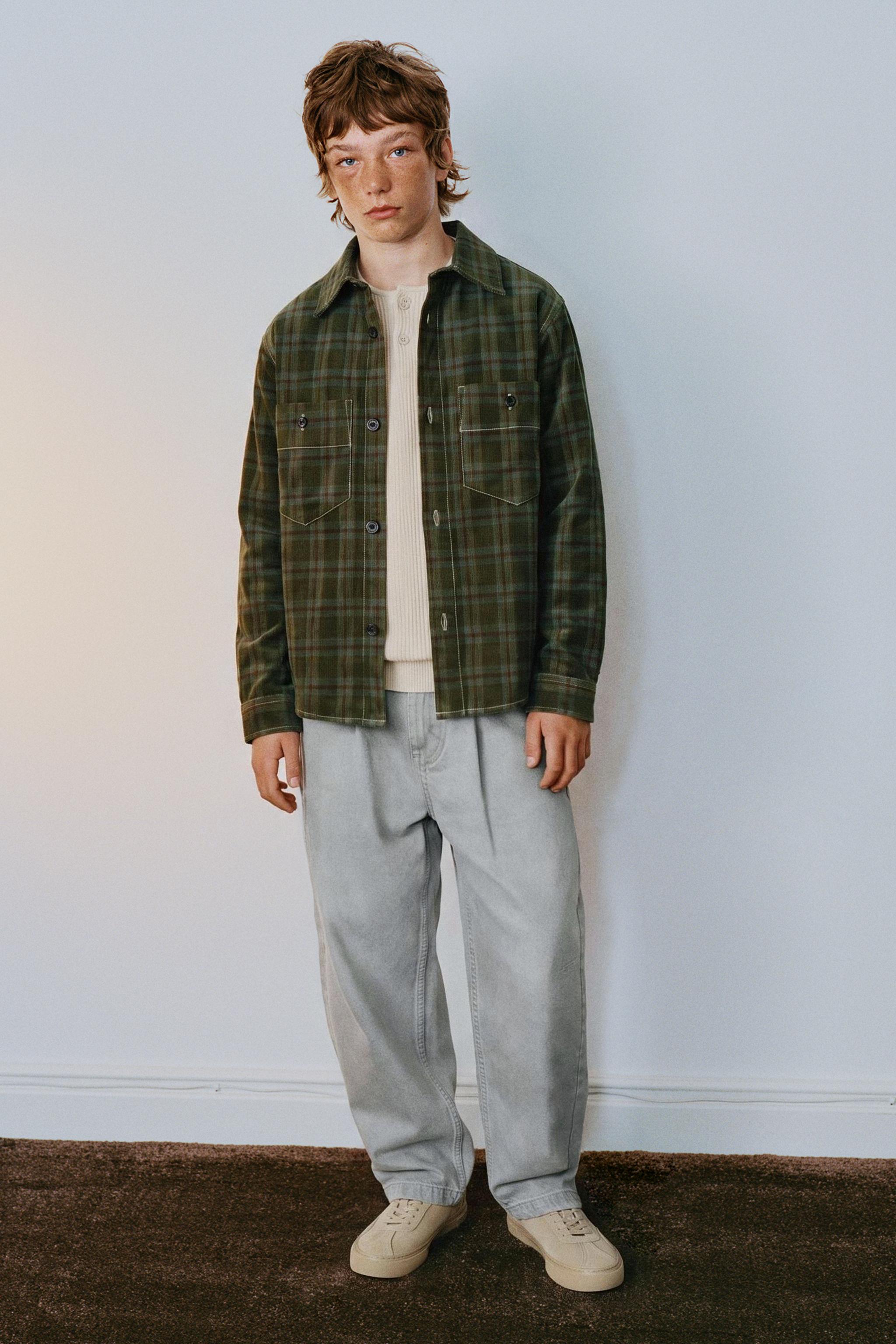 PLAID CORDUROY SHIRT