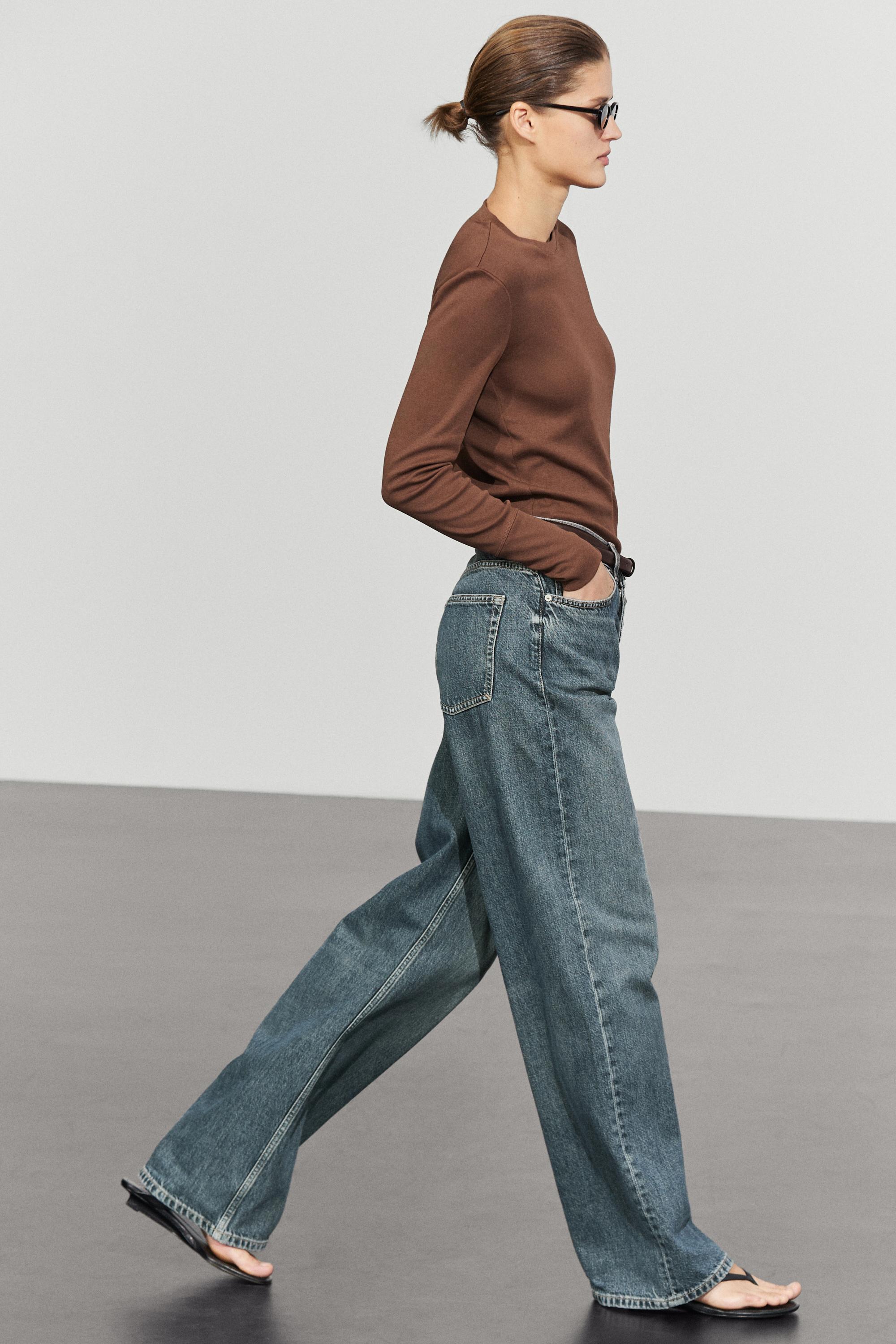 100% cotton long sleeve T-shirt — Mink marl