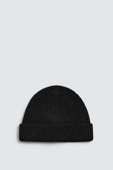 COTTON BLEND BEANIE - Grey marl by Zara