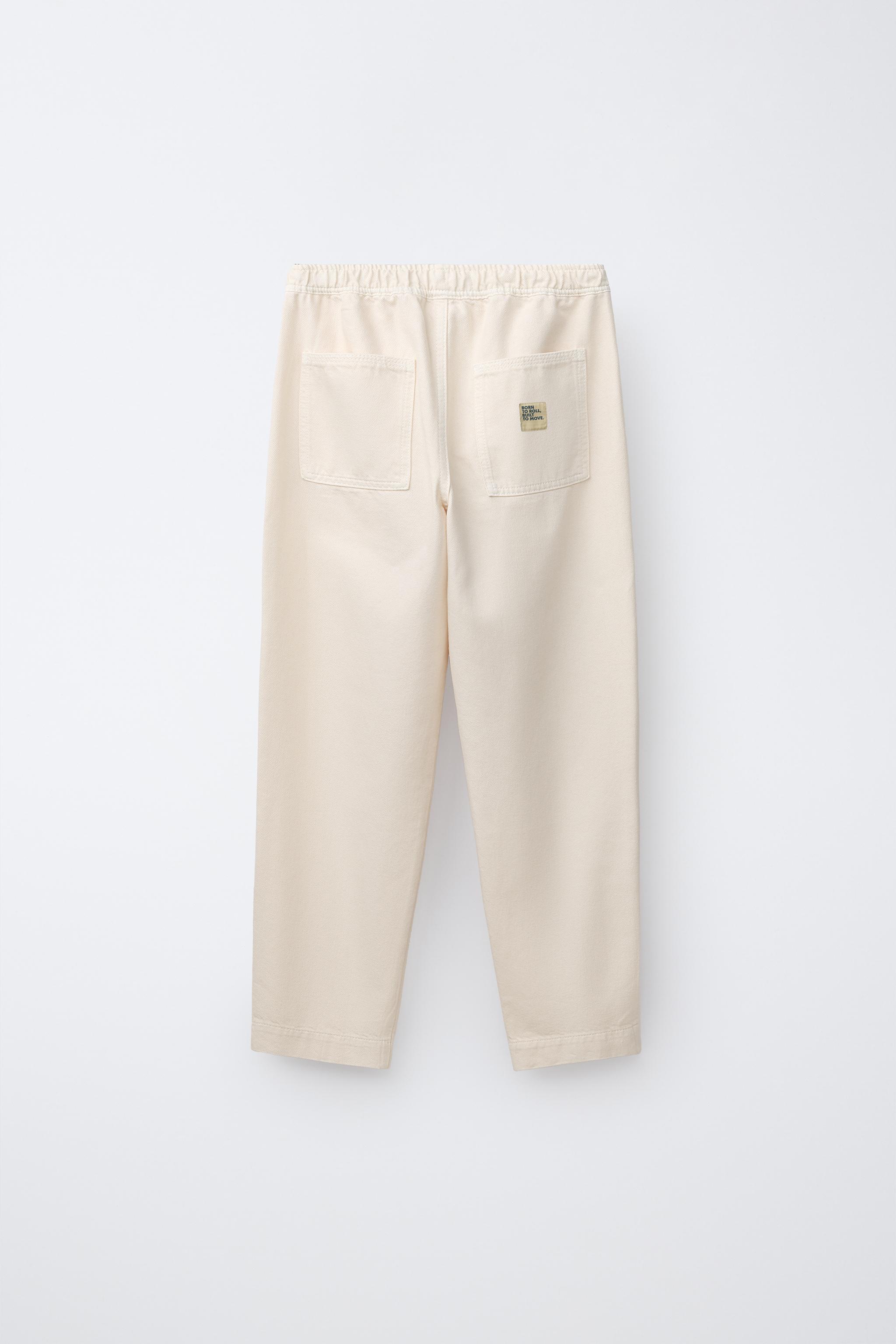 FLOWY SALGA PANTS — Light ecru