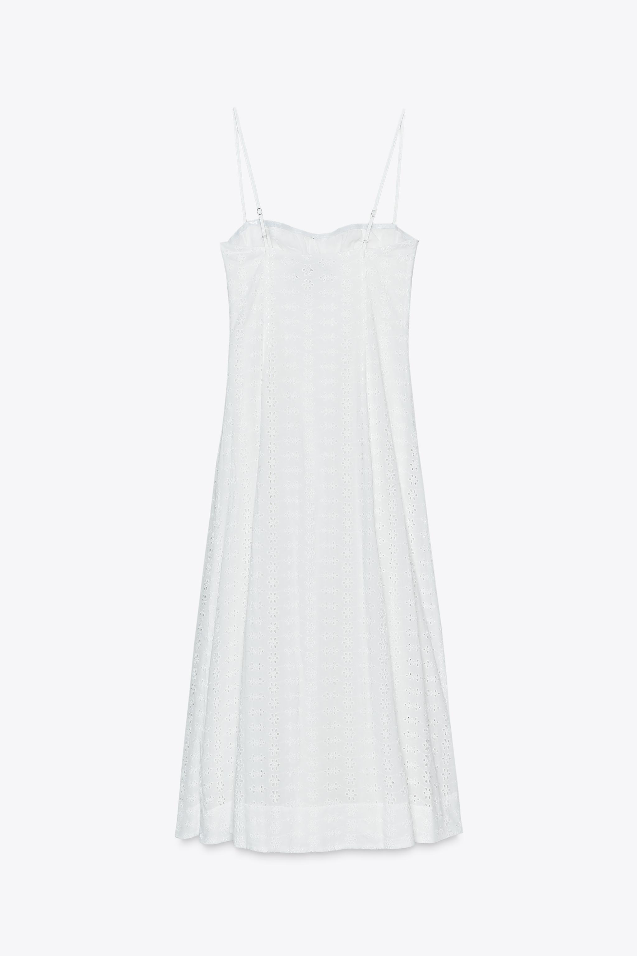 ROBE MIDI CORSET AVEC BRODERIES AJOURÉES