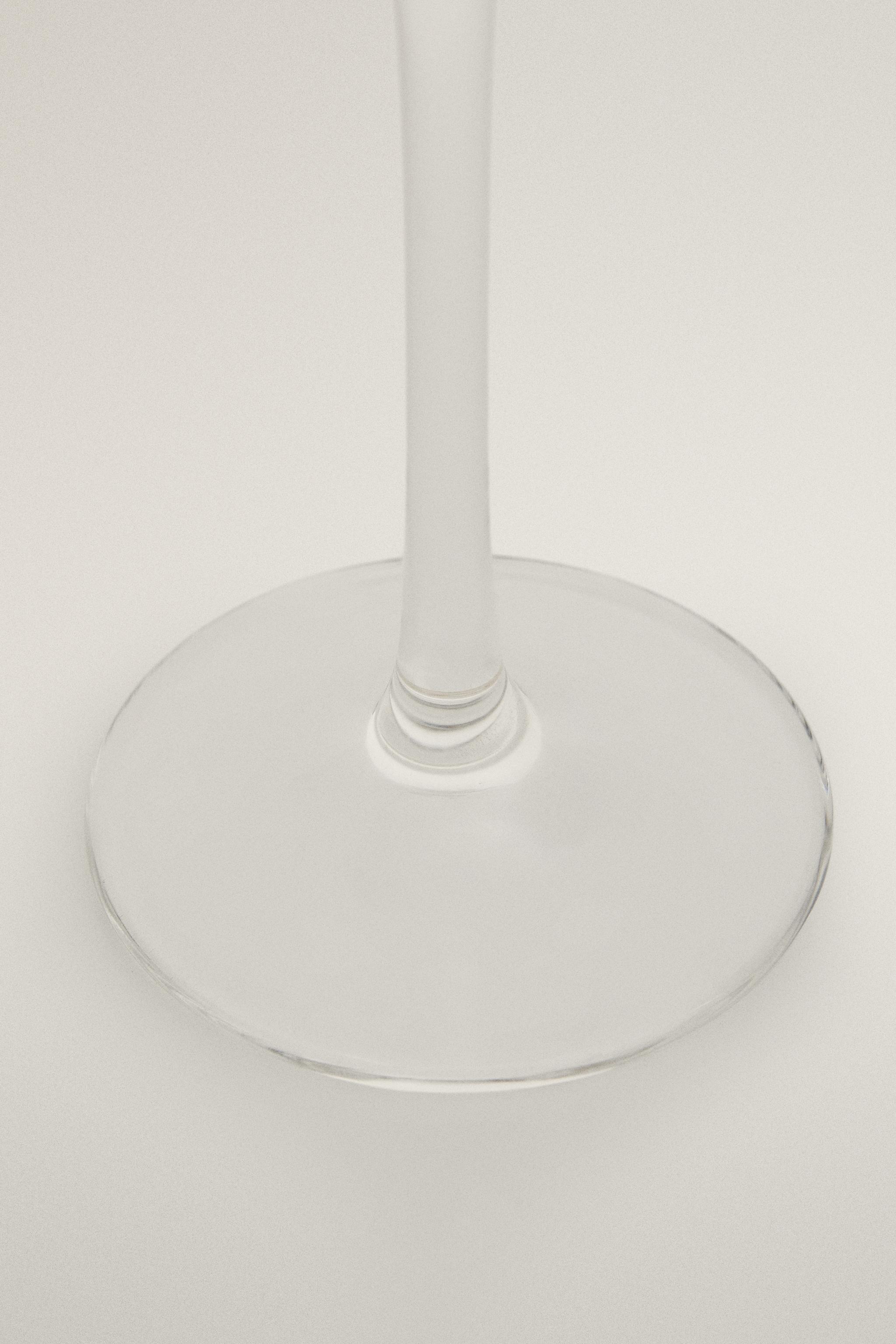 CHRISTMAS CRYSTALLINE FLUTE GLASS WITH GOLD RIM