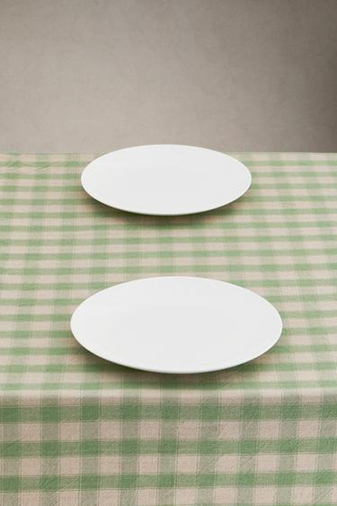 CHECK DYED COTTON TABLECLOTH - Green by Zara - Image 1