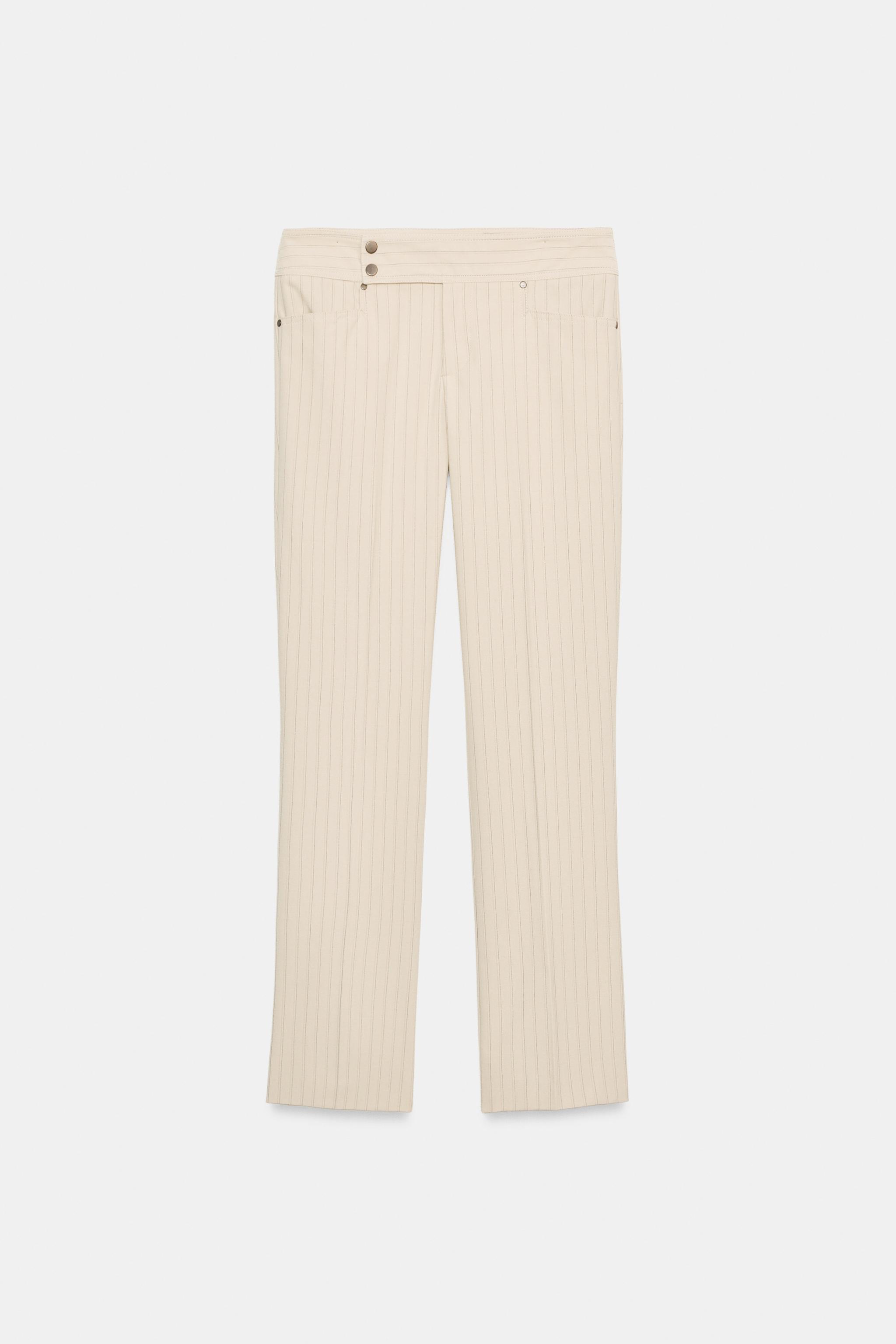 PANTALON DROIT À RAYURES