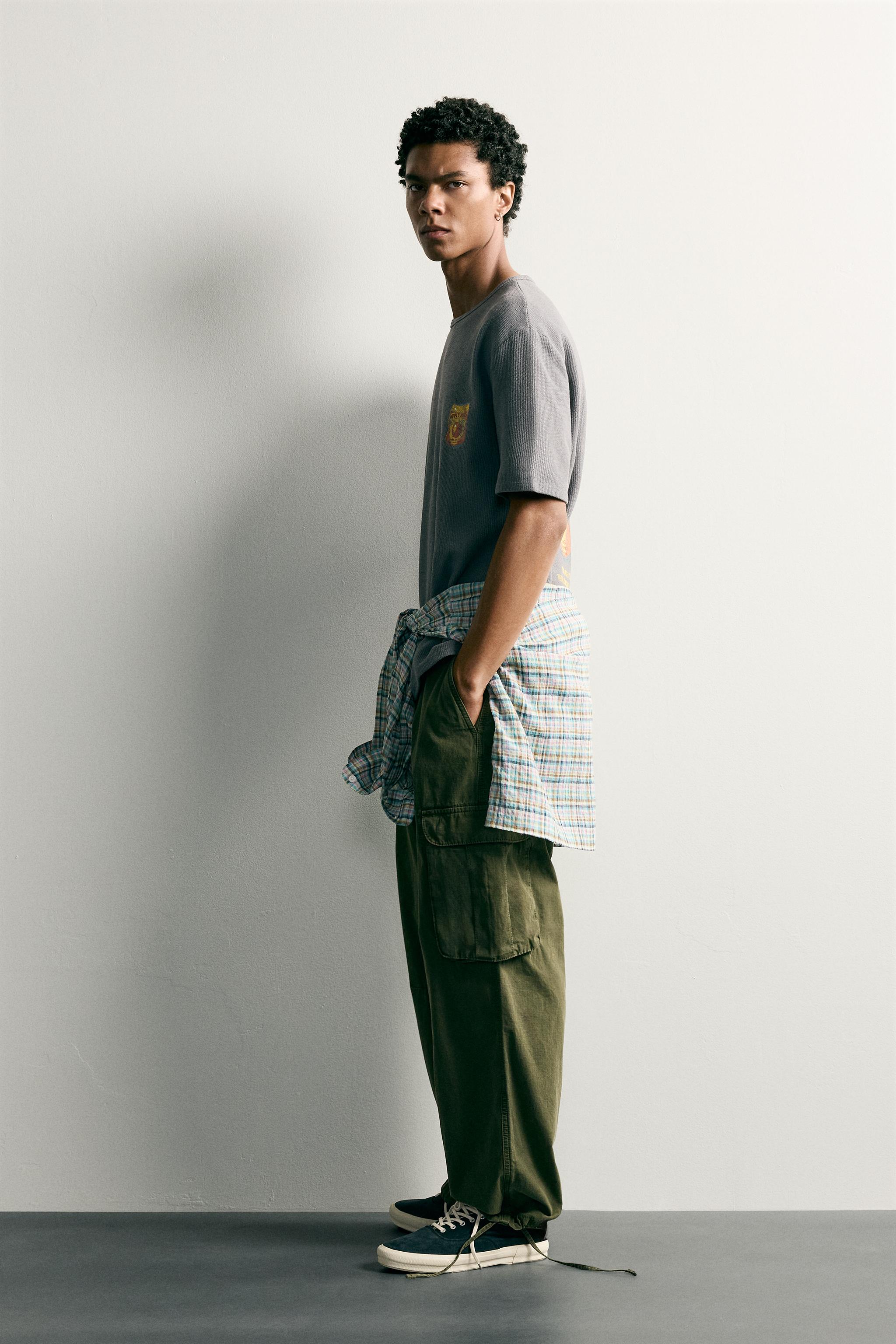 WASHED PRINTED KNIT T-SHIRT
