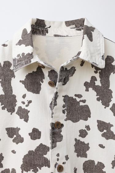 TOY STORY © DISNEY PIXAR COW PRINT TWILL OVERSHIRT - Ecru / Black by Zara - Image 2
