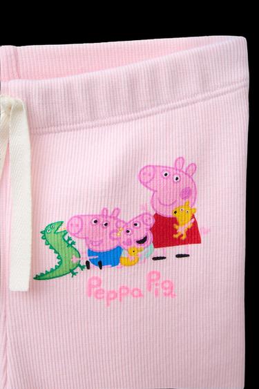 RADLER-LEGGINGS MIT RIB-MUSTER PEPPA PIG™ - Pastellrosa von Zara