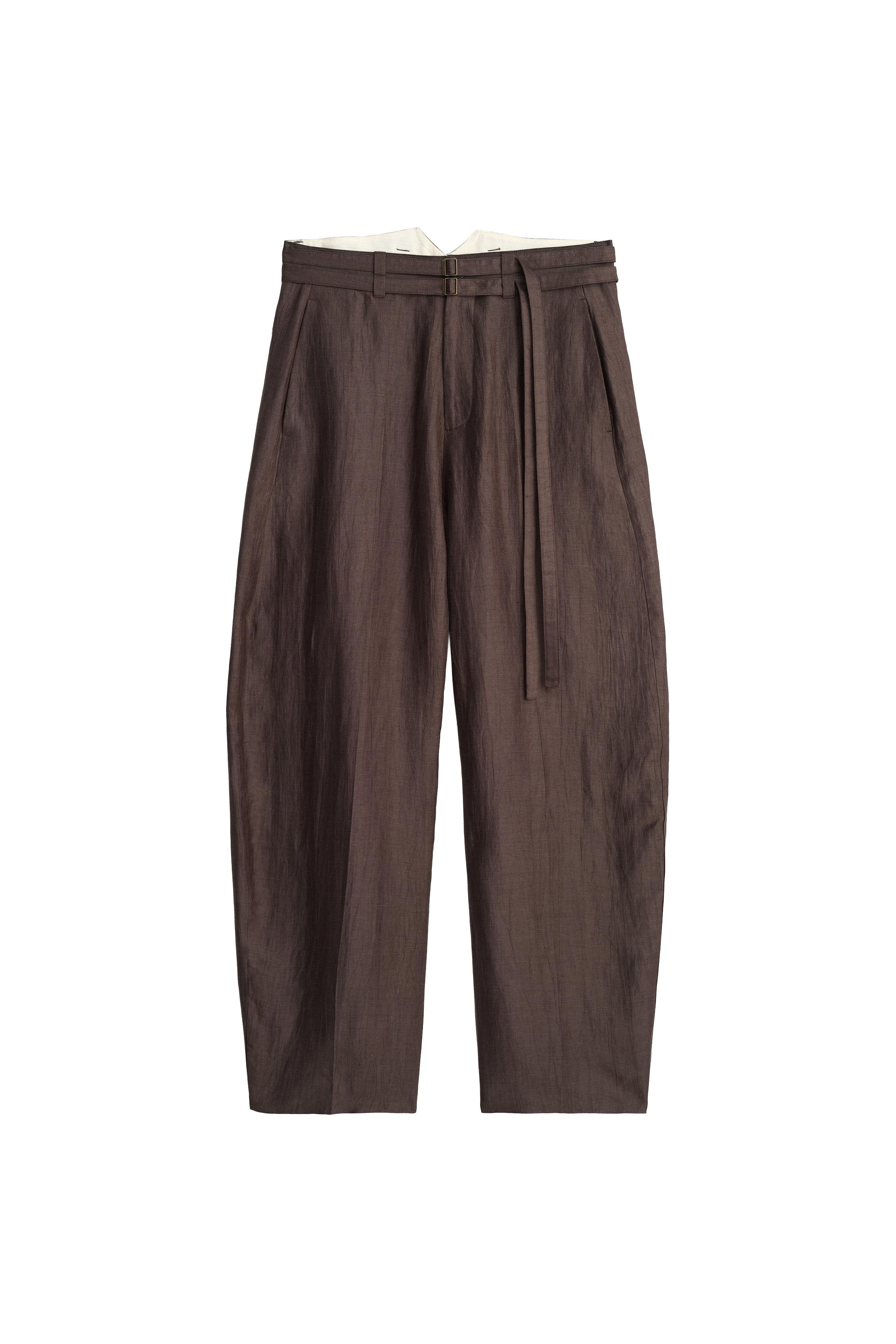 KEMERLİ GENİŞ PAÇA PANTOLON