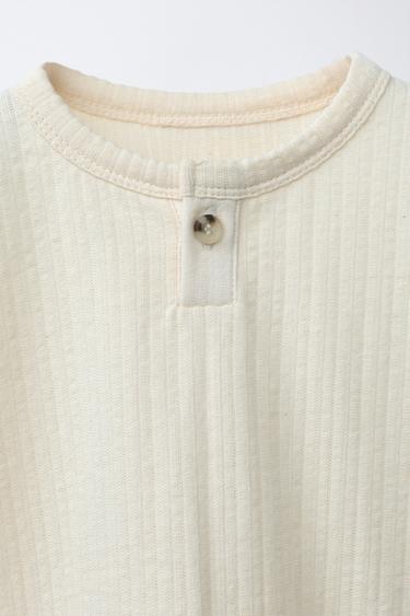 HENLEY T-SHIRT - Ecru by Zara - Image 2
