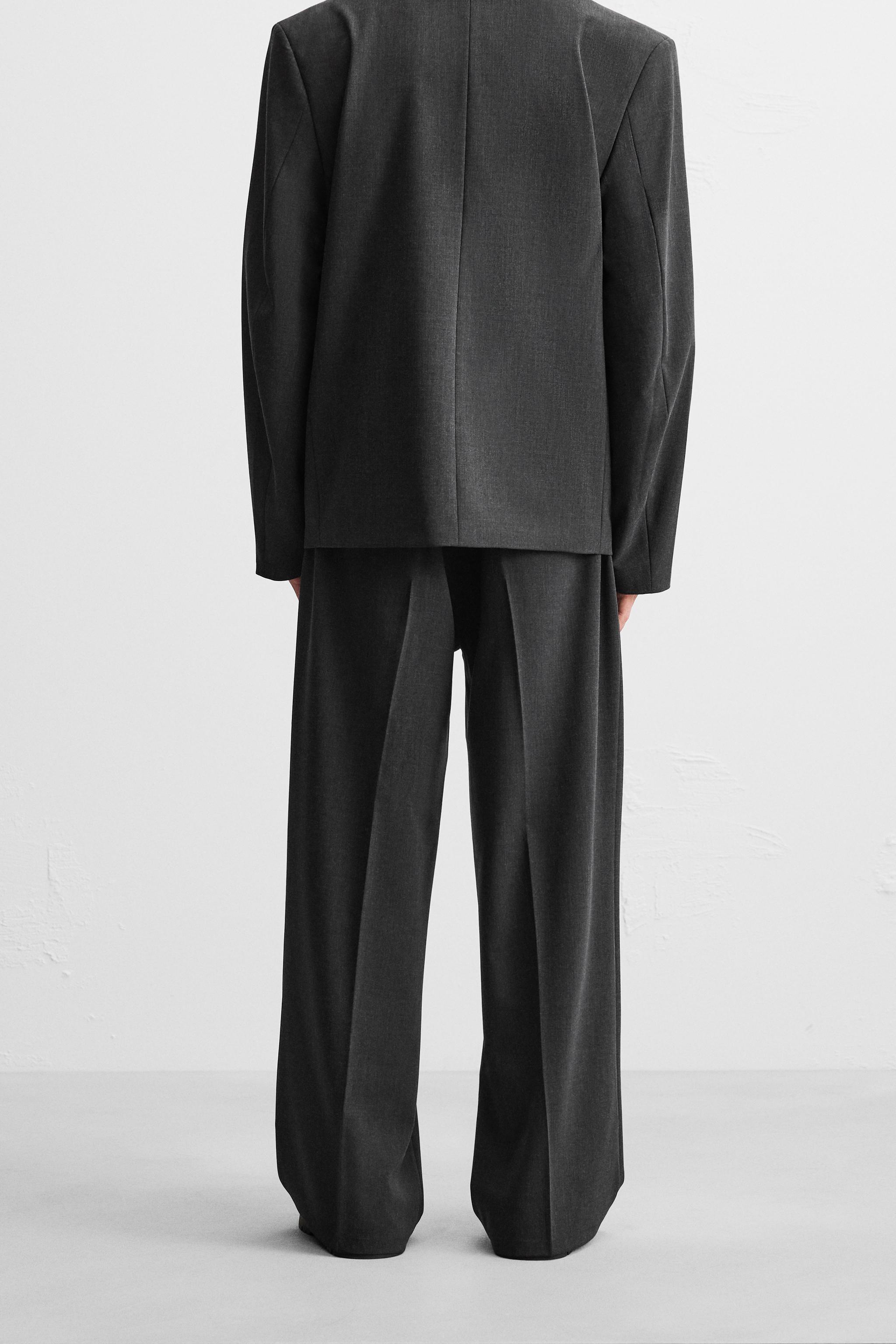 新品 ZARA プリーツ スラックス WIDE-LEG パンツ JP30 - メルカリ