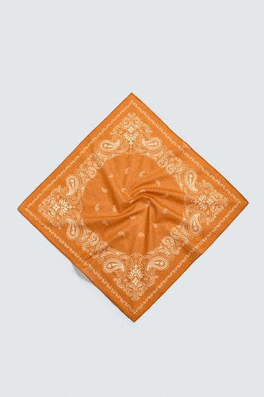 BANDANA MET PAISLEYPRINT - Oranje van Zara