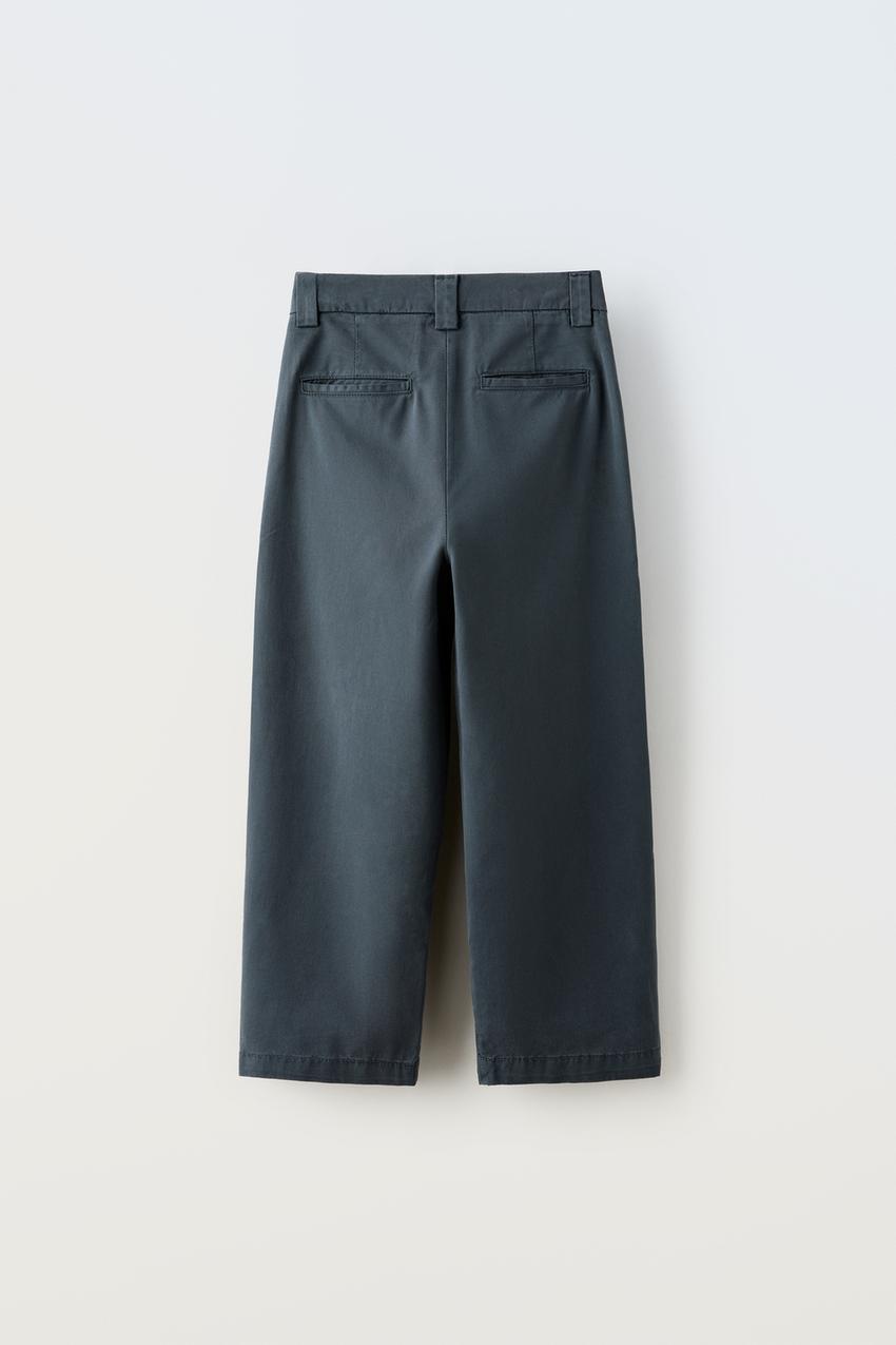 TRUE NEUTRALS CARROT FIT TROUSERS WITH DARTS - Blue / Steel