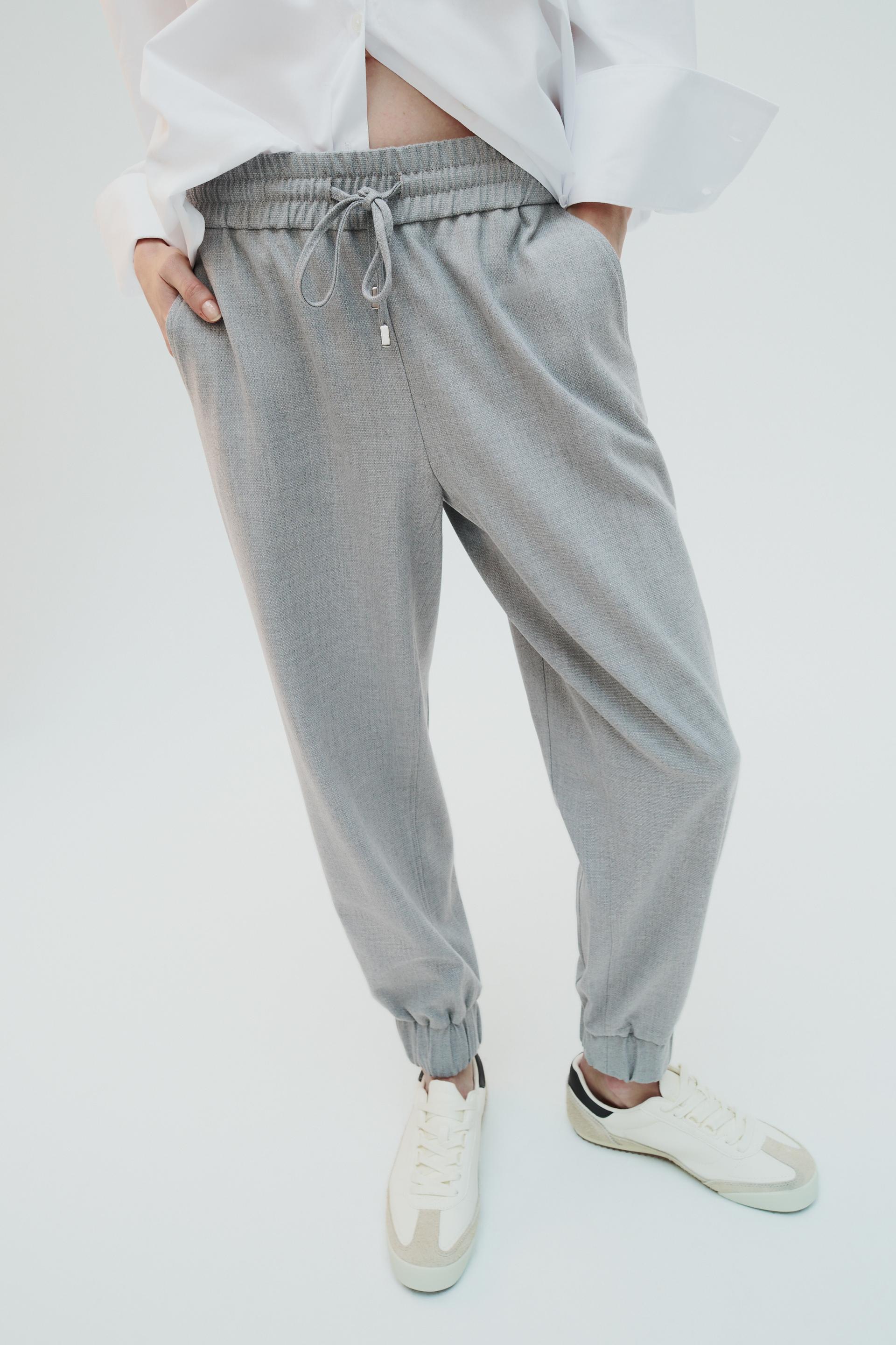 PYJAMA-STYLE JOGGING TROUSERS - Black