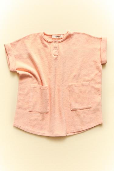 Zara CHILDREN’S COTTON TERRYCLOTH DRESS - Coral