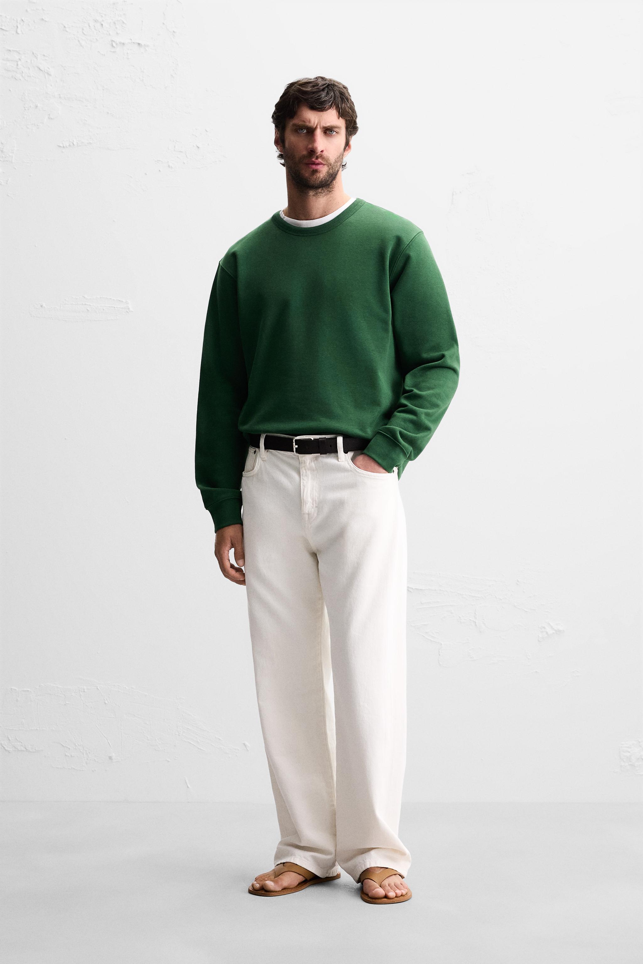 STONE  グリーンスウェットシャツ グリーンスウェットシャツ – メンズ | 最新コレクション | ZARA 日本