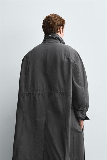 LIGHTWEIGHT TECHNICAL PARKA - Anthracite Grey by Zara - Image 2