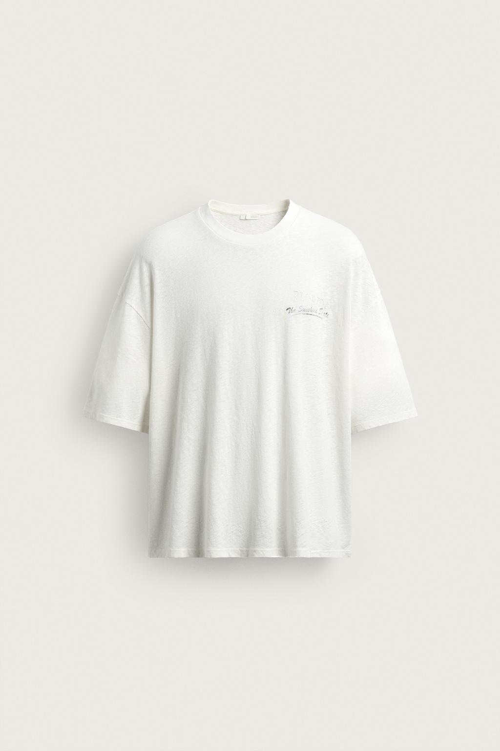 WASHED COTTON/LINEN FLORIDA T-SHIRT