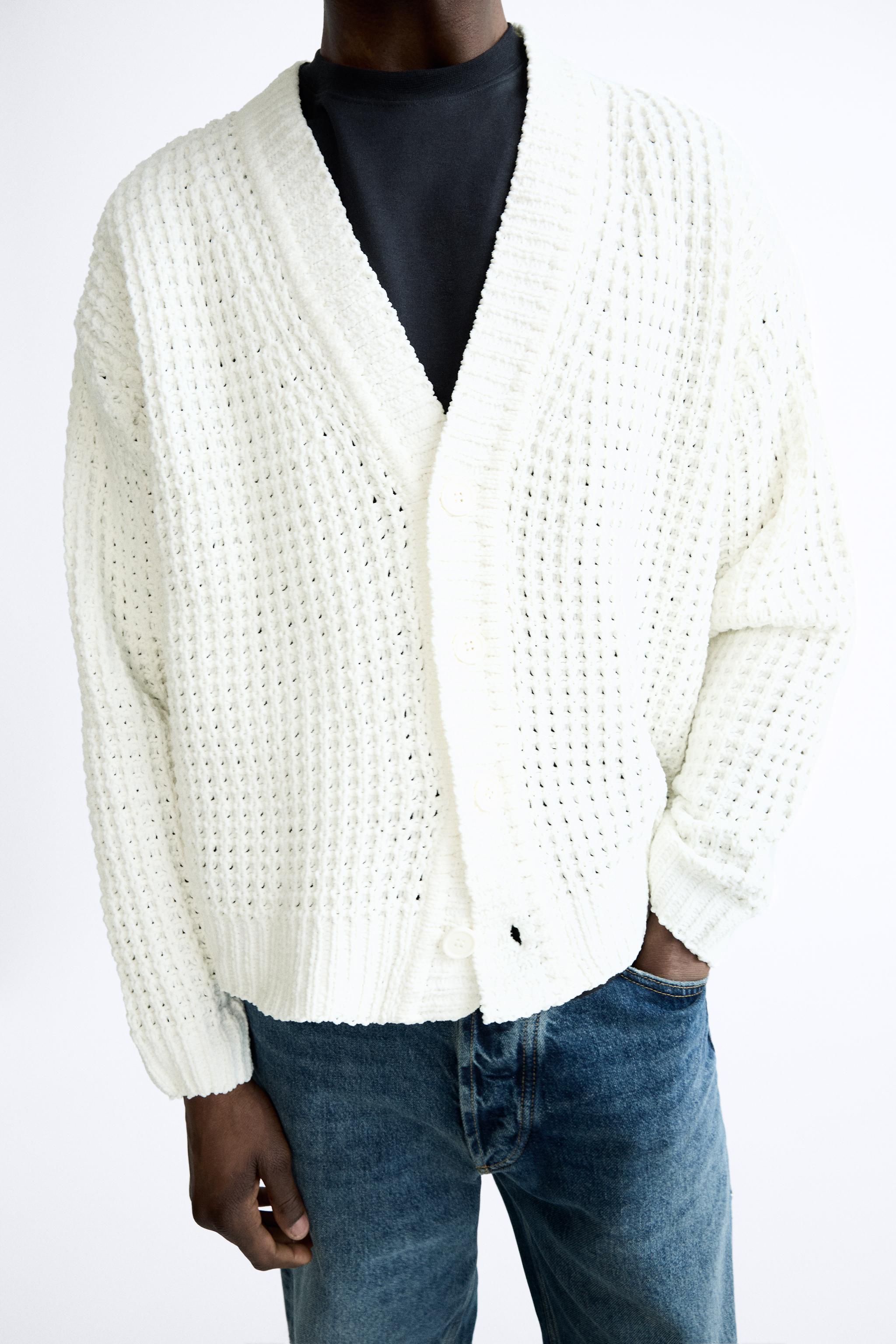 Zara white cheap cardigan