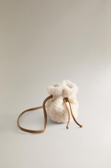 KIDS' FAUX SHEARLING BAG - Beige by Zara - Image 1