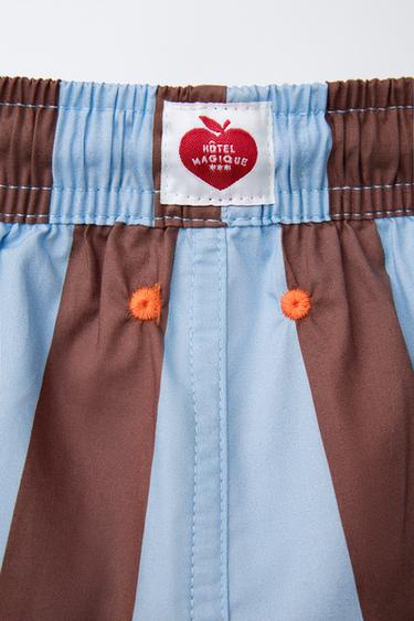 2-6 YEARS/ HÔTEL MAGIQUE © X ZARA STRIPED SWIM BERMUDA SHORTS - Blue by Zara - Image 3