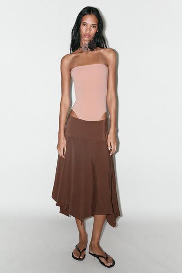 BODY BANDEAU STRETCH - rose poudré de Zara