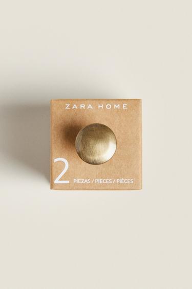 PACK OF ROUND BRASS DOOR KNOBS (PACK OF 2) - Golden by Zara - Image 5