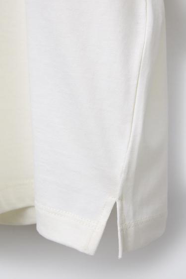 T-SHIRT À POCHE IMPRIMÉE - Blanc de Zara - Image 3