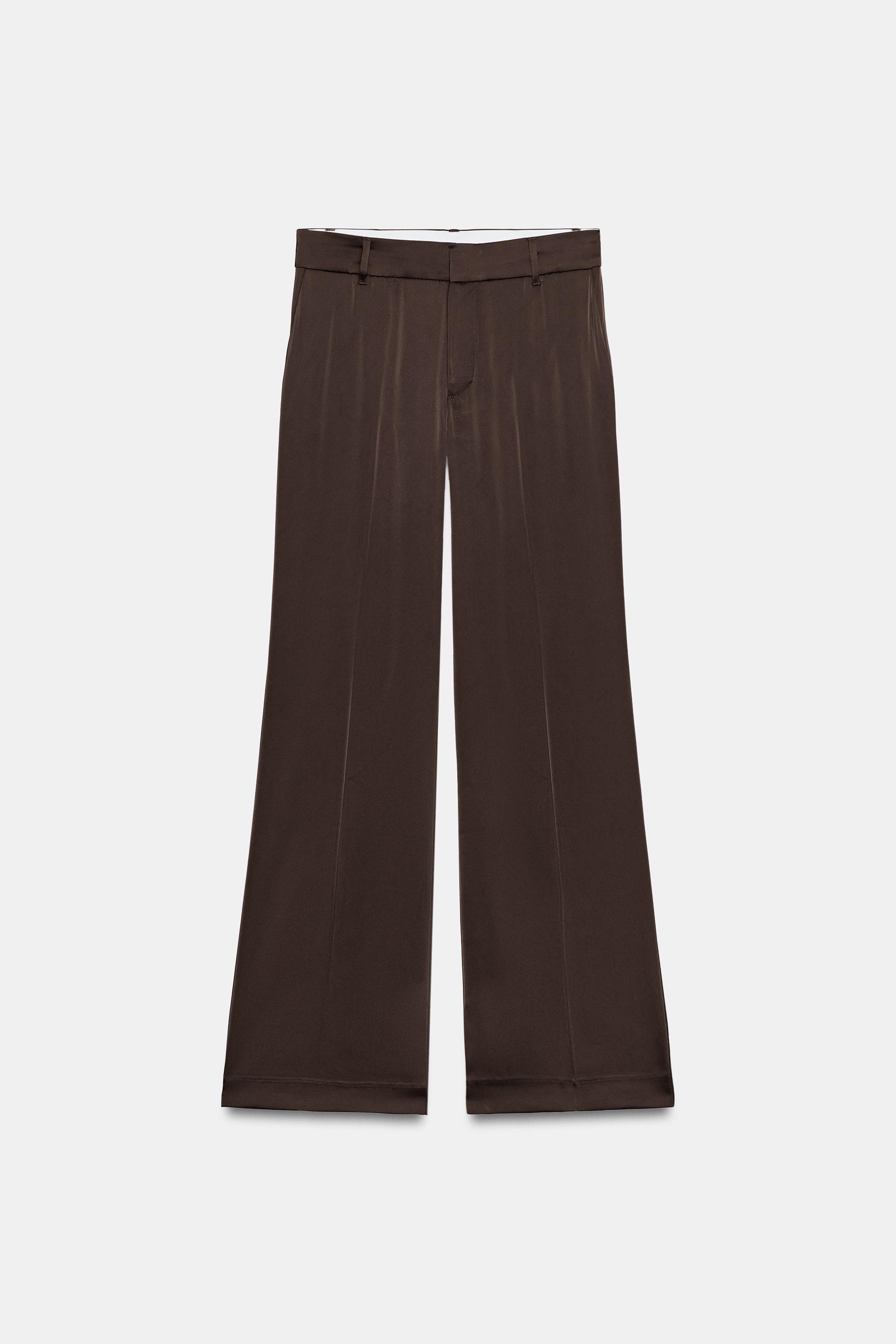 Zara Düşük Bel Saten Pantolon görsel 6