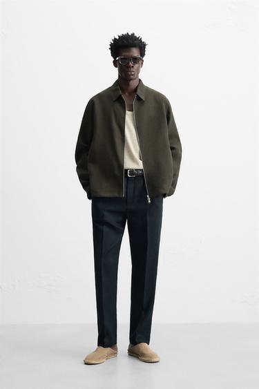 OVERSHIRT AUS 100 % LEINEN - Dunkles Khaki von Zara - Bild 0
