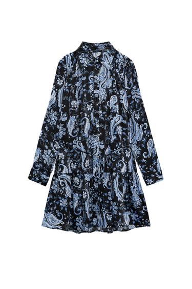 PRINTED SHIRT DRESS
