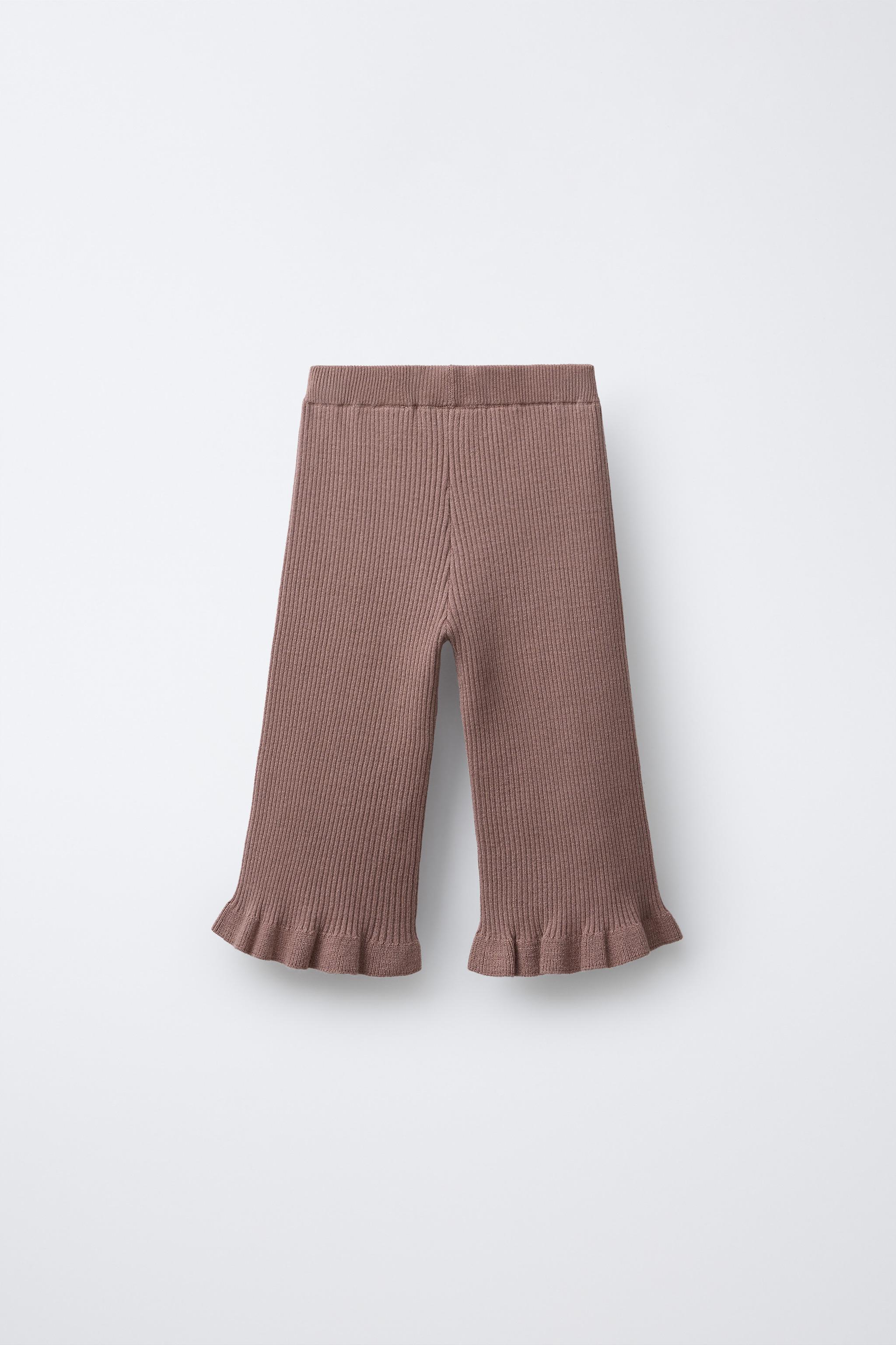 KNIT RUFFLE PANTS
