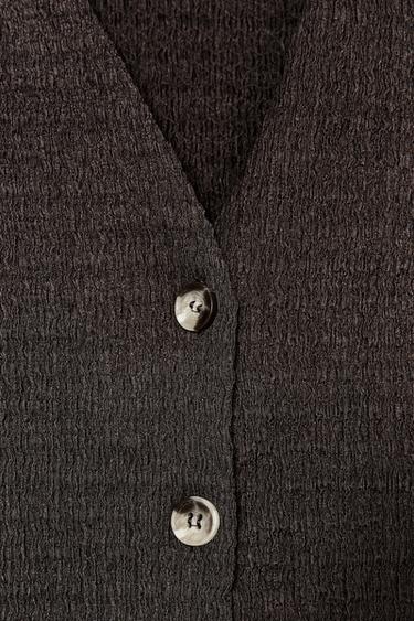 TEXTURED TOP - Chocolate by Zara - Image 5