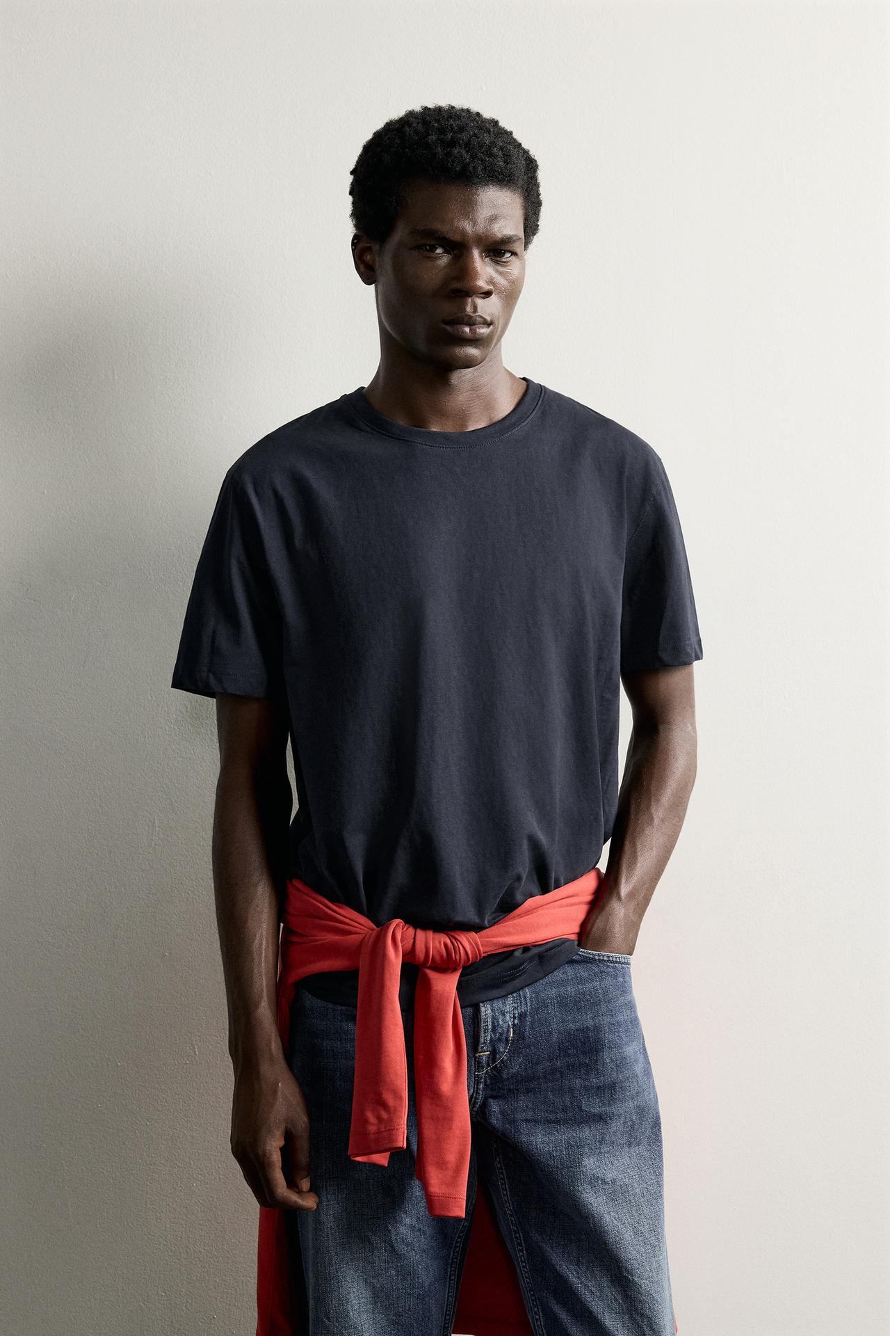 BASIC MEDIUM WEIGHT T-SHIRT /02 — Navy blue