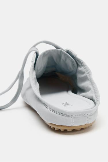 TENNIS OUVERTES À L'ARRIÈRE EN TISSU - Bleu clair de Zara - Image 4