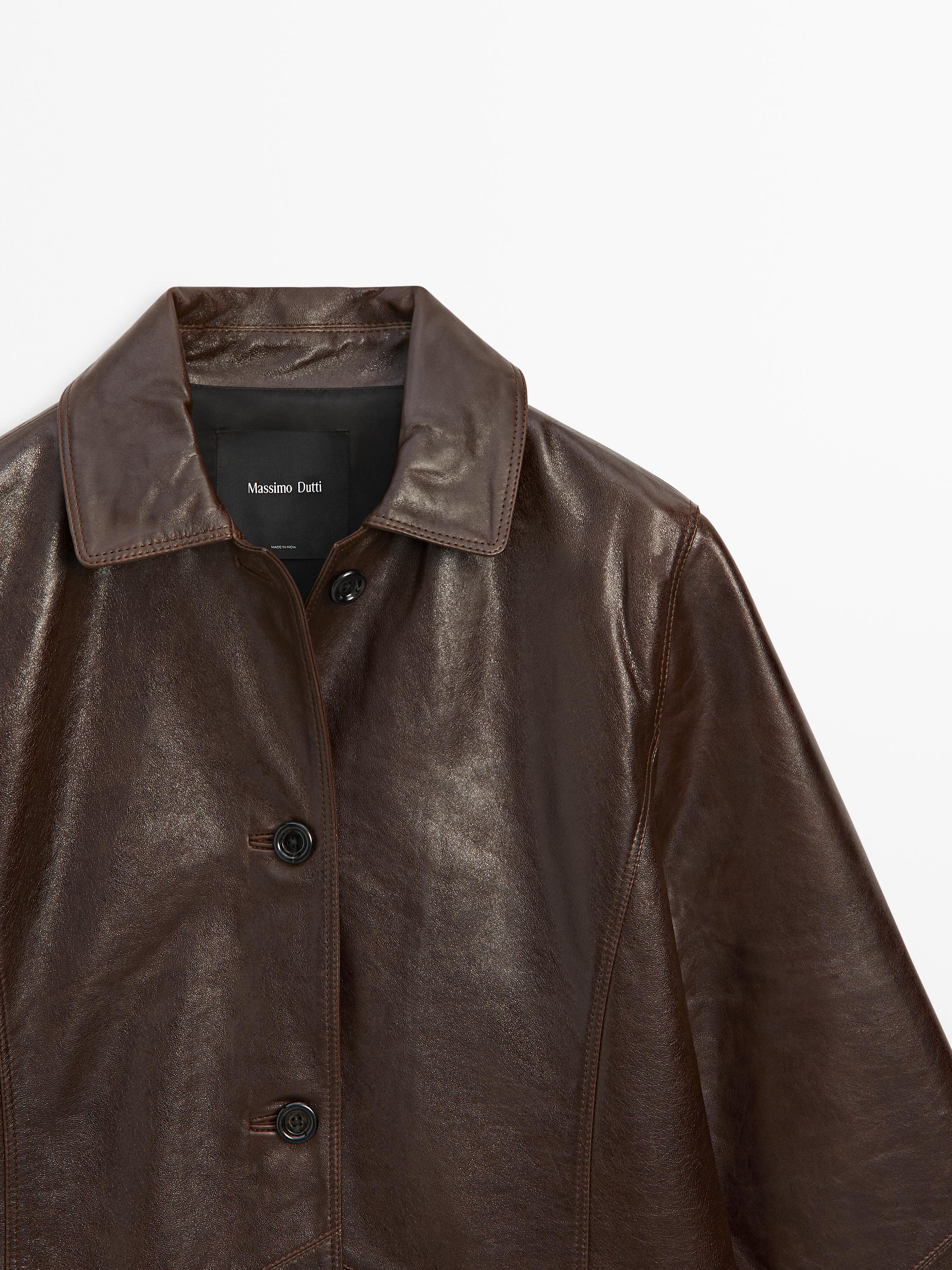 Nappa leather jacket with pockets