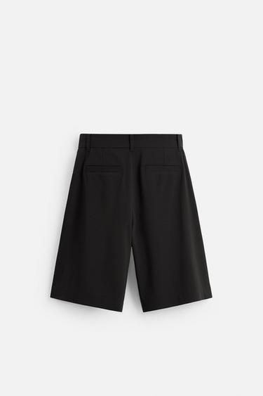 RELAXED FIT PLEATED BERMUDA SHORTS - Dark brown by Zara - Image 7