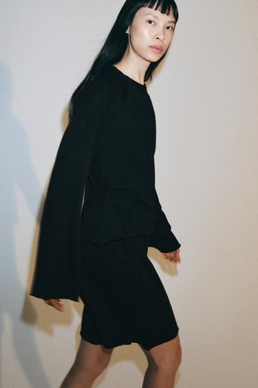 CAMISETA MANGA LARGA RANGLÁN - Negro de Zara