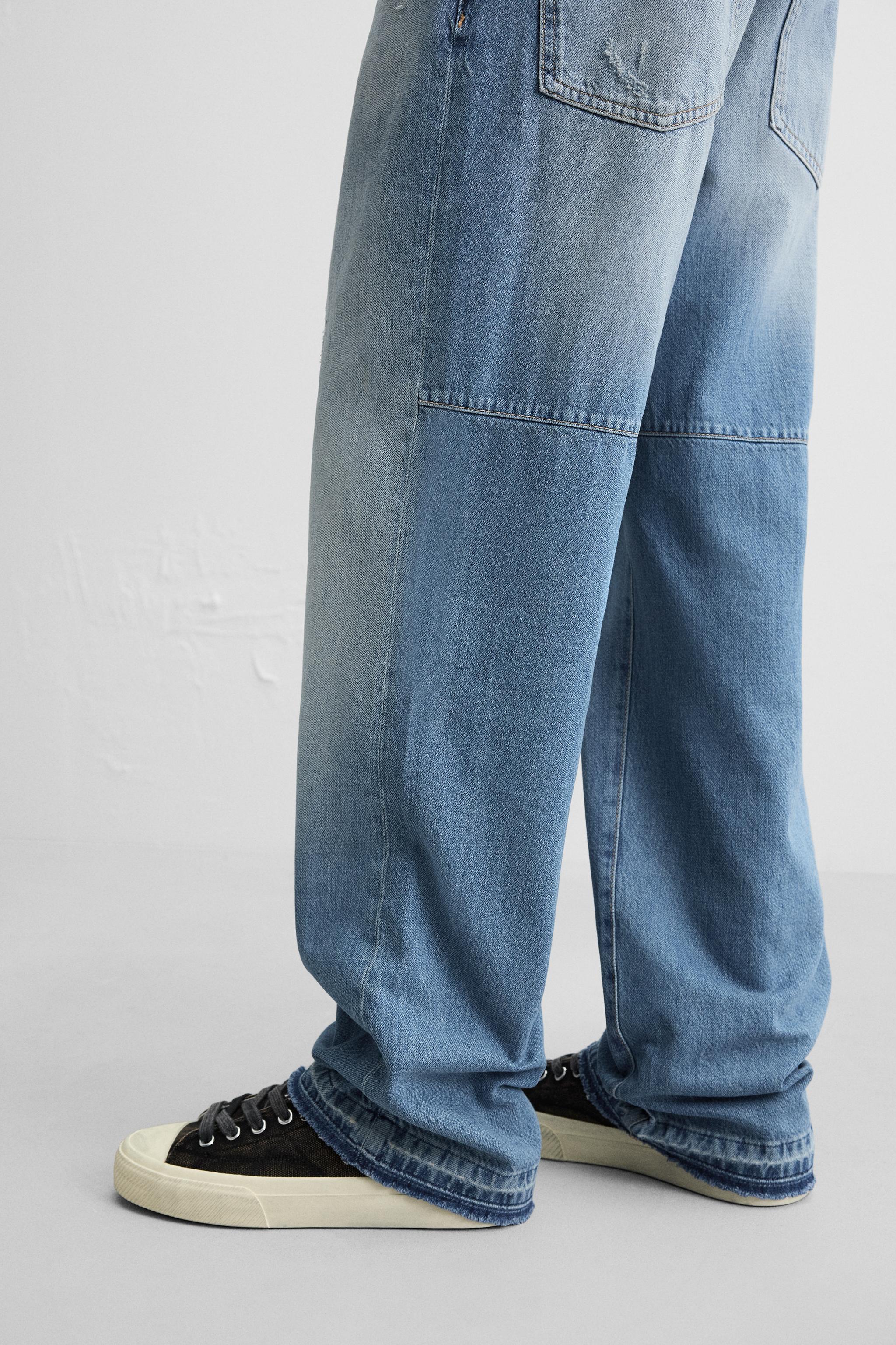 REWORKED RELAXED FIT JEANS - Blue | ZARA United States