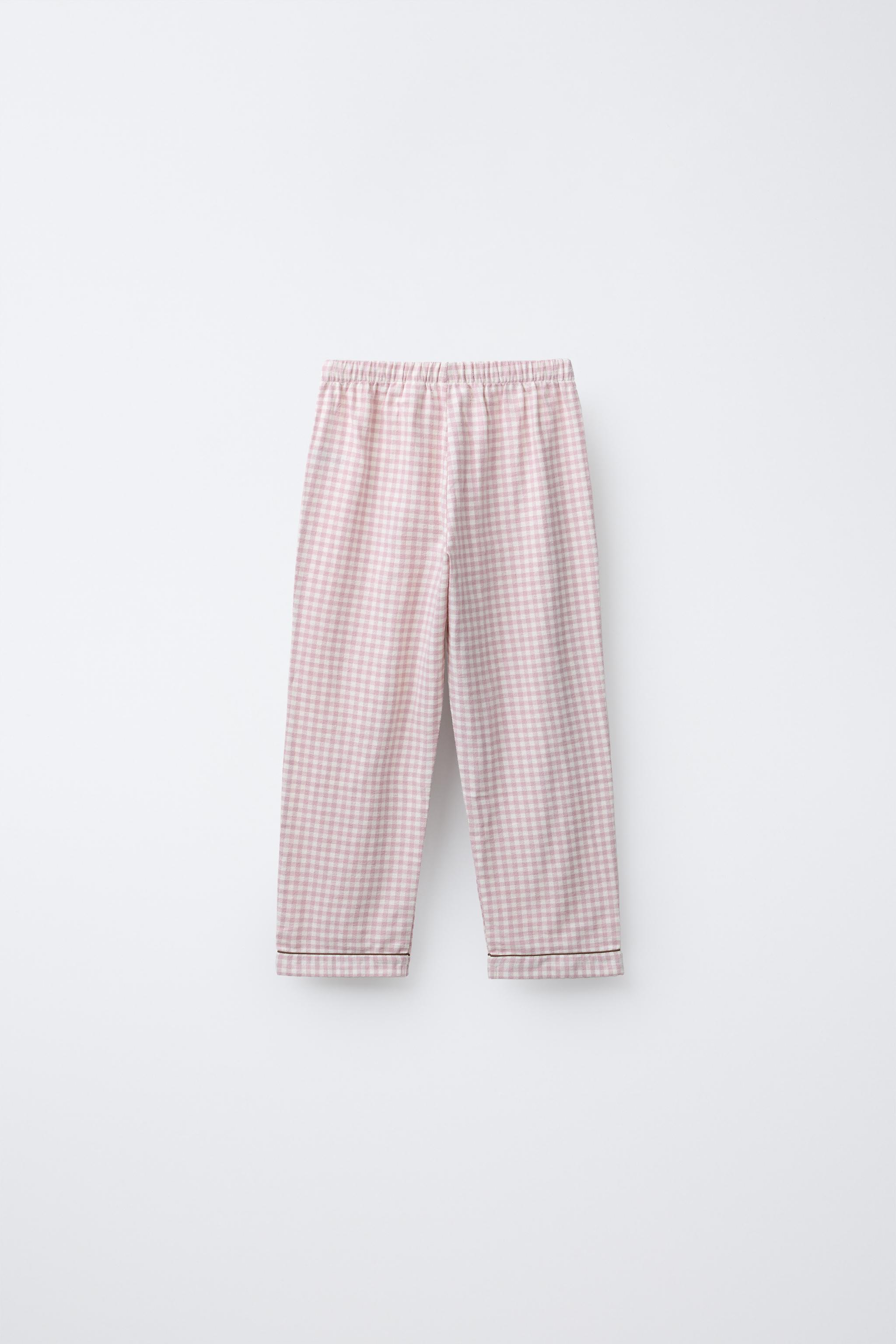 3-6 YEARS/ GINGHAM FLANNEL PAJAMAS