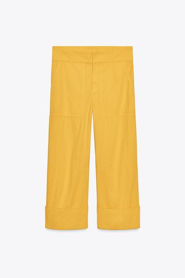 LIMITED EDITION CARGO TROUSERS - Mustard by Zara - Image 4