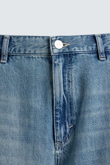 STRAIGHT-LEG DENIM CHINOS - Light blue by Zara - Image 8