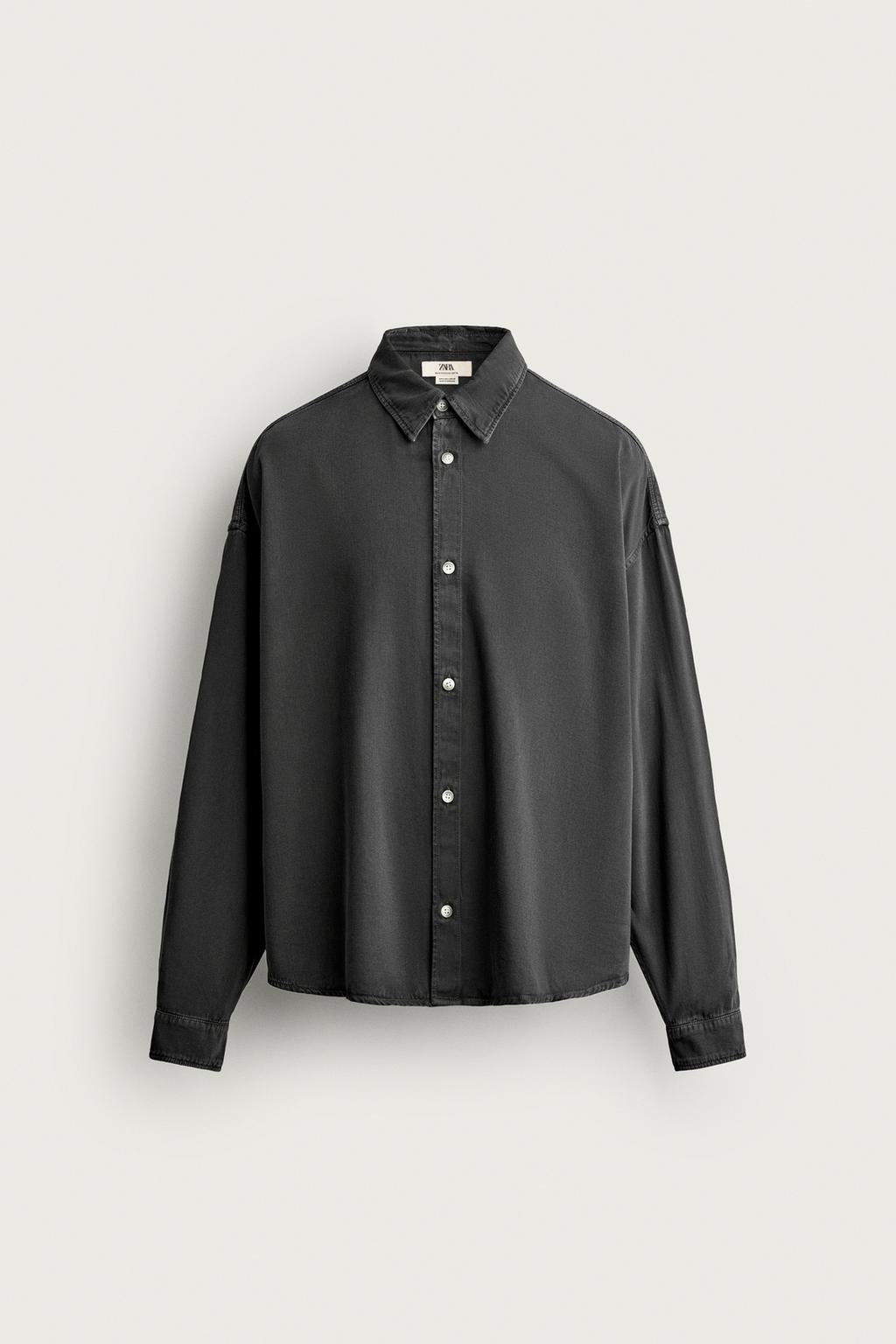 COTTON/LYOCELL BOXY FIT SHIRT