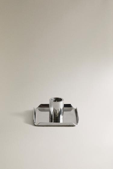 STAINLESS STEEL CANDLEHOLDER - Silver by Zara