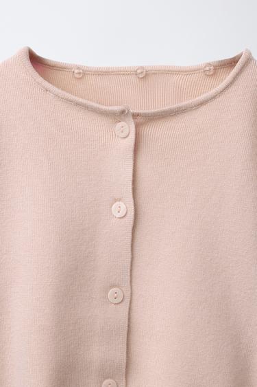 CARDINGAN WITH DETACHABLE FAUX FUR COLLAR - Beige by Zara - Image 4